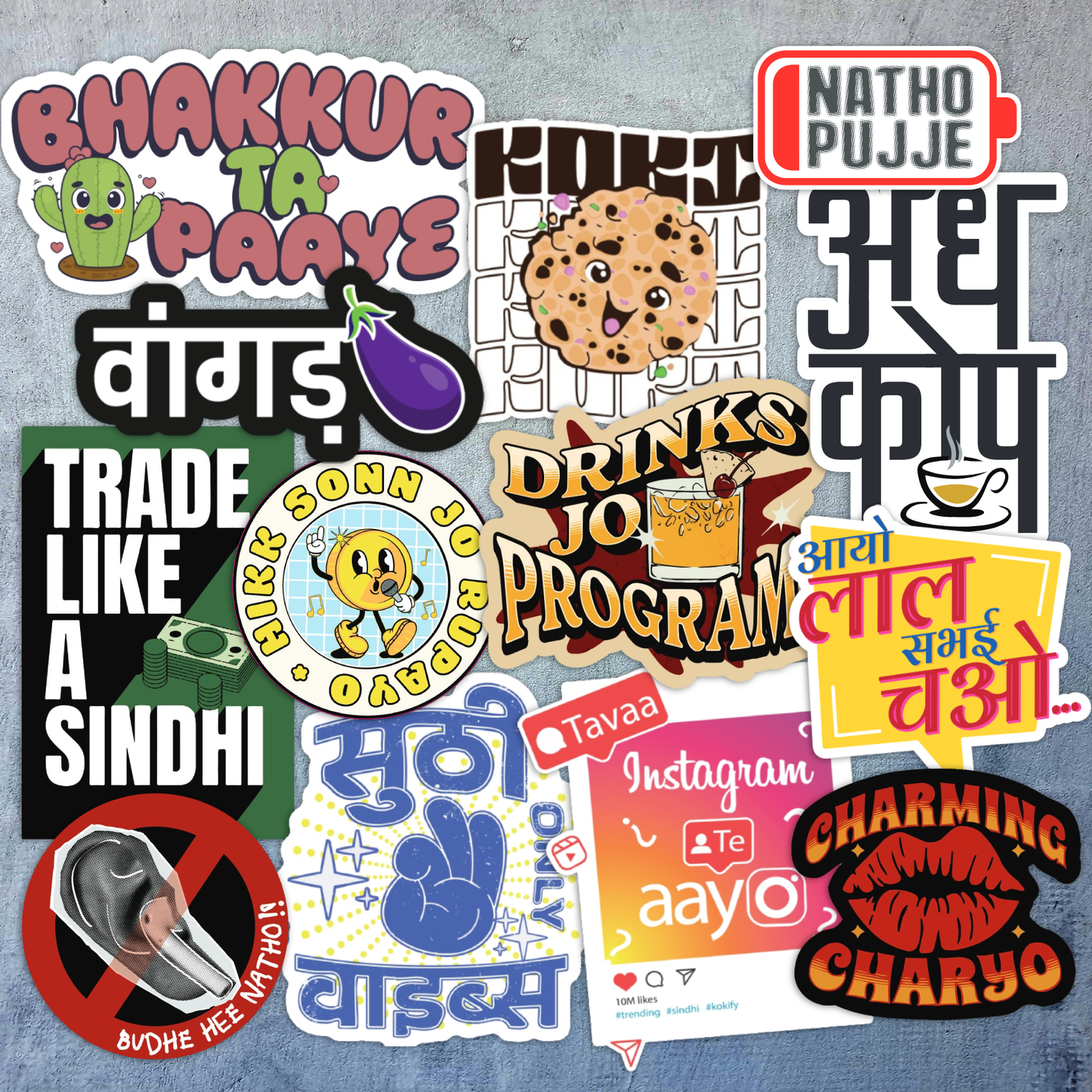 Sindhi Stickers | Pack of 10